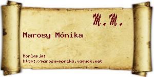 Marosy Mónika névjegykártya