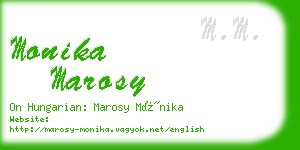 monika marosy business card